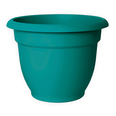 Ariana Planter, Self-Watering, Bermuda Teal Plastic, 6-In.