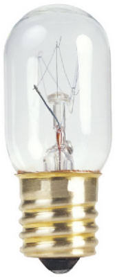 Tubular Light Bulb, Clear, 120V, 15-Watts