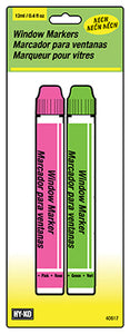 Window Markers, Neon Pink & Green, 2-Pk.