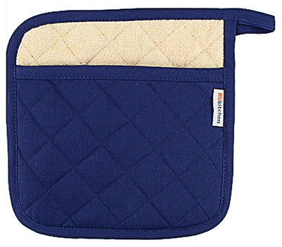 Potholder, Ink Blue, 100% Quilted Cotton