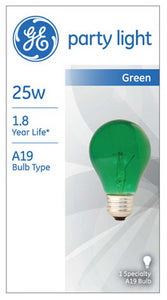 25-Watt Transparent Green Party Bulb