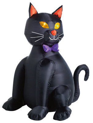 Halloween Inflatable Lawn Decoration, Black Cat, Lighted, 48-In.