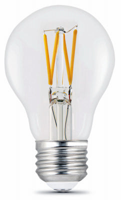 LED Light Bulbs, A19, Filament, Clear, Soft White, 810 Lumens, 9-Watts, 2-Pk.