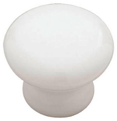 White Ceramic Cabinet Knobs, 2-Pk.