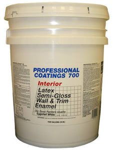 Professional Coatings Good 5-Gallon Eggshell White Semi-Gloss Latex Paint