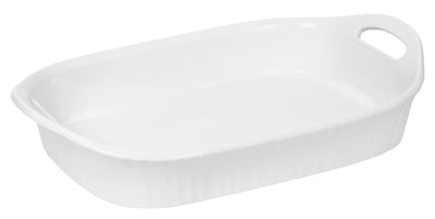 Casserole Dish, Oblong, French White III, 3-Qt.