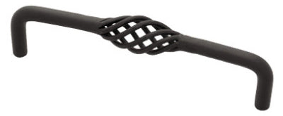 Cabinet Pull, Birdcage Wire, Flat Black, 5-1/16-In.