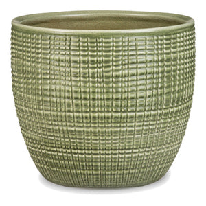 Planter, Indoor, Menta Green Ceramic, 6.25 x 5.5-In.