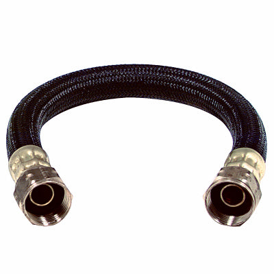 Water Heater Connection Hose, Flexible, Braided, 3/4 FIP x 3/4 FIP x 12-In.