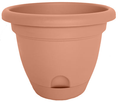 Lucca Self-Watering Planter, Plastic, Terra Cotta, 16-In.