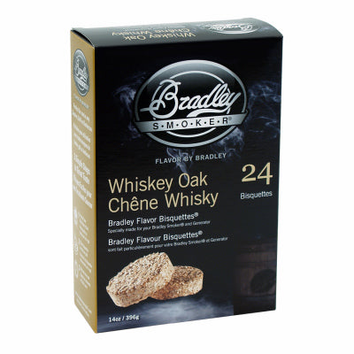 Bisquettes For Use In Bradley Smokers, Whiskey Oak Wood, 24-Pk.