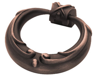 Cabinet Pull, French Lace Ring, Bronze & Copper, 2-In.