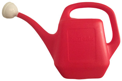 Watering Can, Red Plastic, 2-Gals.