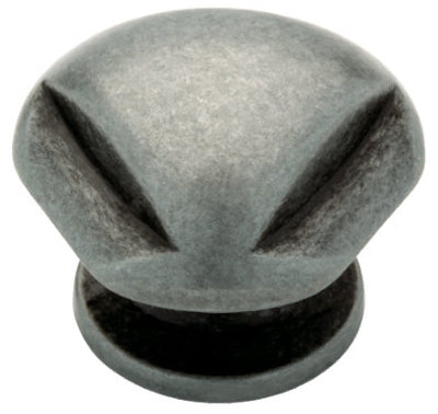 Cabinet Knob, Triangle, Antique Pewter, 1.25-In.