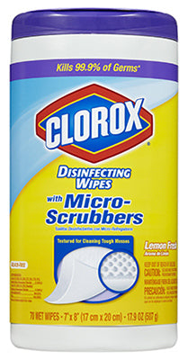 Micro Scrubbers Disinfecting Wipes, Lemon Fresh, 70-Ct.
