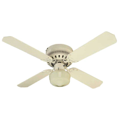 Casanova Ceiling Fan With Light Fixture, White, 42-In.