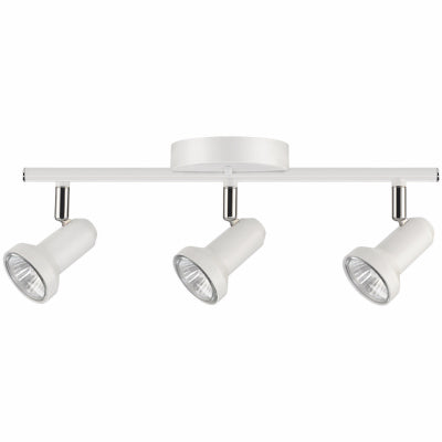 Melo Collection Halogen Track Light, 3-Light, White