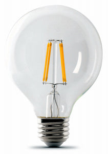 LED Globe Light Bulb, G25, Filament, Soft White, 350 Lumens, 3.8-Watts