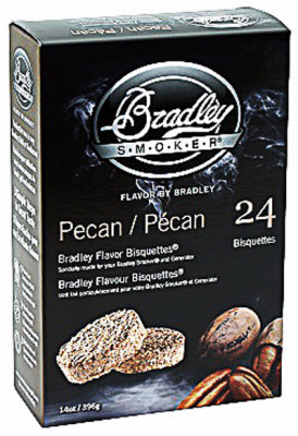 Bisquettes For Use In Bradley Smokers, Pecan Wood, 24-Pk.