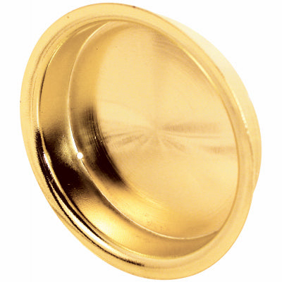 Sliding Wardrobe Door Pull Handle, Brass-Plated Steel, 2-1/8-In. Hole