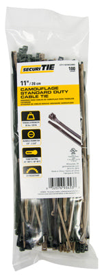 Standard Duty Cable Tie, Camo, 11-In., 100-Pk.