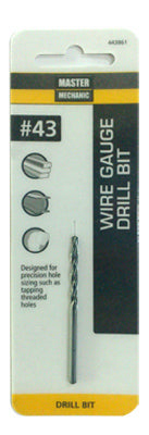 #43 2-1/4-In. Wire Gauge Drill Bit, Black Oxide