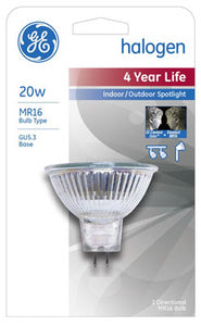 Halogen Quartz Flood Light Bulb, Warm White, 20-Watts