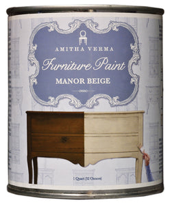 Chalk Finish Paint, Manor Beige, 1-Qt.