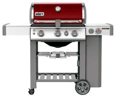 Genesis II SE-330 3-Burner LP Gas Grill + Side Burner, 39,000-BTU, Crimson