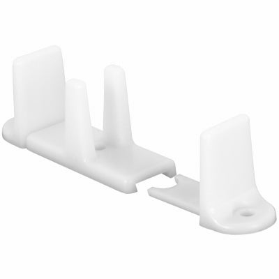 Sliding Closet Door Bottom Guide, White, 2-1/8 In.