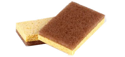 Walnut Cellulose & Walnut Scrubber Sponge, 2-Pk.