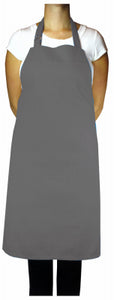Chef's Apron, Herringbone Stainless Gray, 100% Cotton