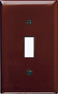 Wall Plate, Single Toggle, Urea, Brown