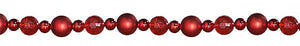 Bead Garland, Crimson/Ruby/Red, 8-Ft.