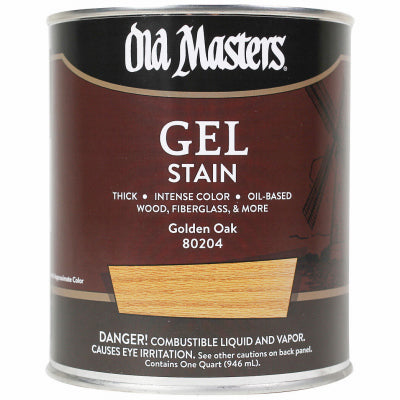 Gel Stain, Oil-Based, Golden Oak, 1-Qt.