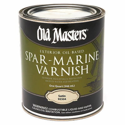 Exterior Spar-Marine Varnish, Oi-Based, Satin, Clear, 1-Qt.