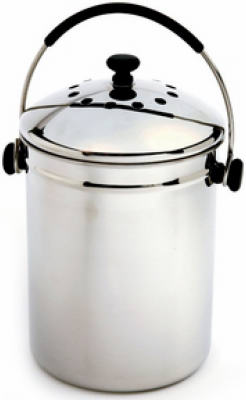 Compost Keeper, Counter Top, Stainless Steel, 1-Gal.