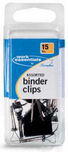 Binder Clips, Assorted Sizes, 15-Ct.