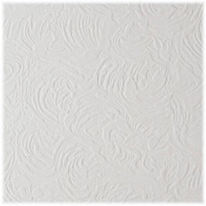 Wood Fiber Ceiling Tile, Embossed Swirl Pattern, 12 x 12 x 1/2-In.