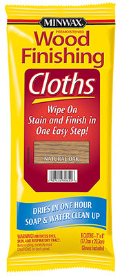 Wood Stain Cloths, Natural Oak, Covers 50-Sq. Ft.