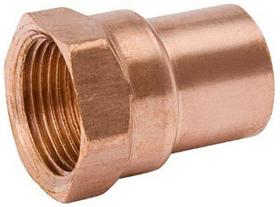 Copper Pipe Fitting Project Pack, Female Pipe Adapter, 3/4 x 3/4-In., 10-Pk.