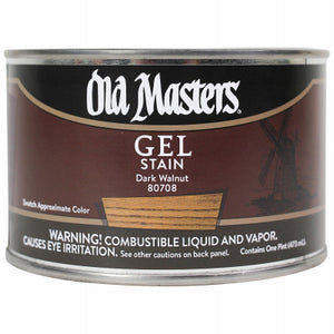 Gel Stain, Oil-Based, Dark Walnut, 1-Pt.