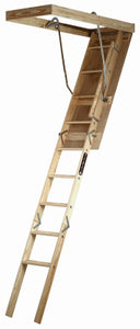 Attic Ladder, Wood, Type I, Limit 250-Lbs., 8-Ft. 9-In.