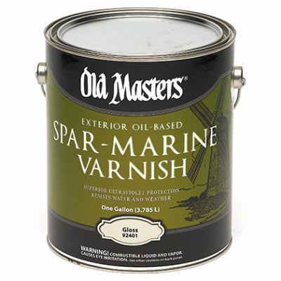Exterior Spar-Marine Varnish, Oil-Based, Gloss, Clear, 1-Gallon