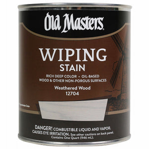 Wiping Stain, Oil-Based, Weathered Wood, 1-Qt.