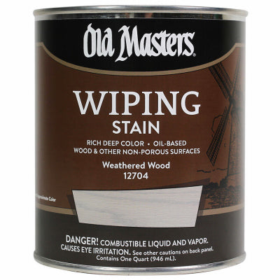 Wiping Stain, Oil-Based, Weathered Wood, 1-Qt.