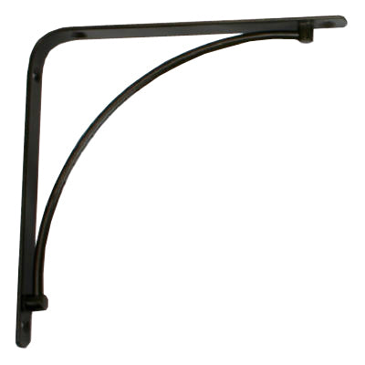 6-In. Black Decorative Steel Shelf Bracket