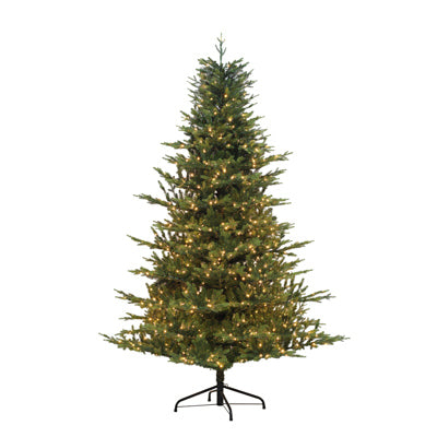 Artificial Pre-Lit Christmas Tree, Dalton Fir, 1000 LED Warm White Lights, 7.5-Ft.