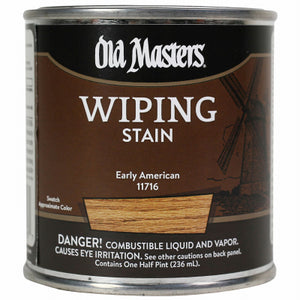 Wiping Stain, Oil-Based, Early American, 1/2-Pt.