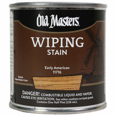 Wiping Stain, Oil-Based, Early American, 1/2-Pt.